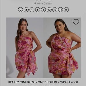 Showpo One Shoulder Pink Floral Dress